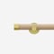 28mm Signature Brushed Gold & Natural Oak End Cap Eyelet pole