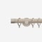 28mm Signature Brushed Steel & Light Oak End Cap pole