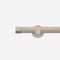 28mm Signature Brushed Steel & Light Oak End Cap Eyelet pole