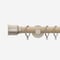 28mm Signature Brushed Steel & Natural Oak Drum pole