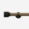 28mm Signature Matt Black & Aged Oak Drum Eyelet pole