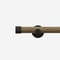 28mm Signature Matt Black & Aged Oak End Cap Eyelet pole