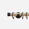 28mm Signature Matt Black & Natural Oak End Cap pole