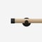 28mm Signature Matt Black & Natural Oak End Cap Eyelet pole