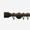 28mm Signature Matt Black & Walnut Drum pole