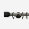 28mm Signature Matt Black & White Ash Drum pole