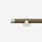 28mm Signature Stainless Steel & Aged Oak End Cap Eyelet pole