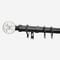 28mm Allure Classic Black Nickel Glass Bubbles pole