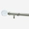 28mm Allure Classic Brushed Steel Glass Bubbles Bay Window Eyelet pole