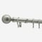 28mm Allure Classic Brushed Steel Lined Ball Bay Window pole