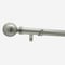 28mm Allure Classic Brushed Steel Lined Ball Bay Window Eyelet pole