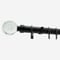 28mm Allure Classic Matt Black Glass Bubbles Bay Window pole
