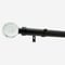 28mm Allure Classic Matt Black Glass Bubbles Eyelet Bay Window pole