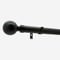 28mm Allure Classic Matt Black Ribbed Ball Eyelet Bay Window pole