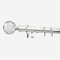 28mm Allure Classic Polished Chrome Crystal pole