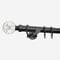 28mm Allure Signature Black Nickel Glass Bubbles pole