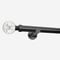 28mm Allure Signature Black Nickel Glass Bubbles Eyelet pole