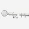 28mm Allure Signature Polished Chrome Crystal pole