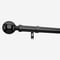 35mm Allure Classic Black Nickel Ball Finial Eyelet pole