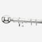 35mm Allure Classic Polished Chrome Ribbed Ball Finial pole
