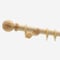 35mm Prime Light Oak Ball Curtain Pole pole