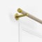 28mm Signature Brushed Gold & Light Oak End Cap Eyelet pole