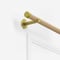 28mm Signature Brushed Gold & Natural Oak End Cap Eyelet pole