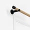 28mm Signature Matt Black & Natural Oak End Cap Eyelet pole