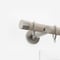 28mm Signature Brushed Steel & Light Oak End Cap pole