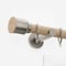 28mm Signature Brushed Steel & Natural Oak Drum pole