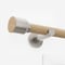 28mm Signature Brushed Steel & Natural Oak Drum Eyelet pole
