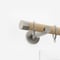 28mm Signature Brushed Steel & Natural Oak End Cap pole