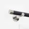 28mm Signature Stainless Steel & Smoke Grey End Cap Eyelet pole