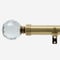 28mm Allure Classic Antique Brass Crystal Ball Eyelet Bay Window pole