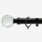 28mm Allure Classic Matt Black Crystal Ball Bay Window pole