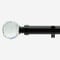 28mm Allure Classic Matt Black Crystal Ball Eyelet Bay Window pole