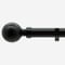 28mm Allure Classic Matt Black Ribbed Ball Eyelet Bay Window pole