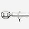 28mm Allure Classic Polished Chrome Ribbed Ball pole