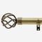 35mm Allure Classic Antique Brass Cage Finial Eyelet pole