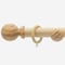 35mm Prime Light Oak Ball Curtain Pole pole