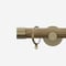 28mm Signature Antique Brass & Aged Oak End Cap pole