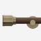 28mm Signature Antique Brass & Walnut Drum Eyelet pole