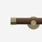 28mm Signature Antique Brass & Walnut End Cap Eyelet pole