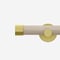 28mm Signature Brushed Gold & Light Oak End Cap Eyelet pole