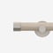 28mm Signature Brushed Steel & Light Oak End Cap Eyelet pole