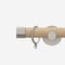 28mm Signature Brushed Steel & Natural Oak End Cap pole