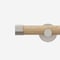 28mm Signature Brushed Steel & Natural Oak End Cap Eyelet pole