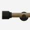 28mm Signature Matt Black & Aged Oak Drum Eyelet pole