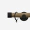 28mm Signature Matt Black & Aged Oak End Cap pole