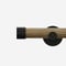28mm Signature Matt Black & Aged Oak End Cap Eyelet pole